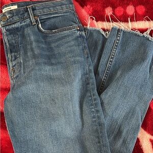 GRLFRND raw hem jeans